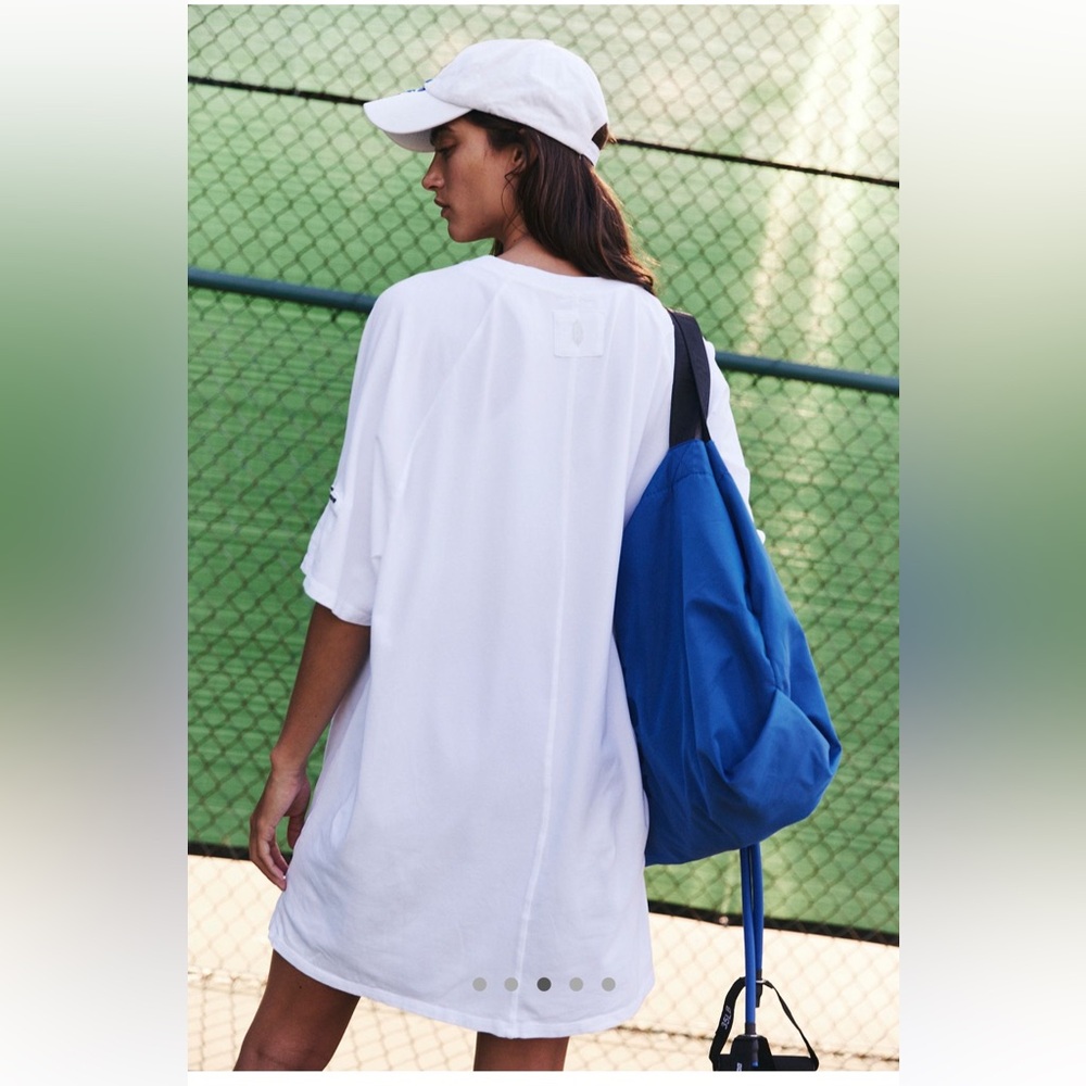 Free People NWT Hot Shot Tunic Tee Size Medium in White - Picture 4 of 12